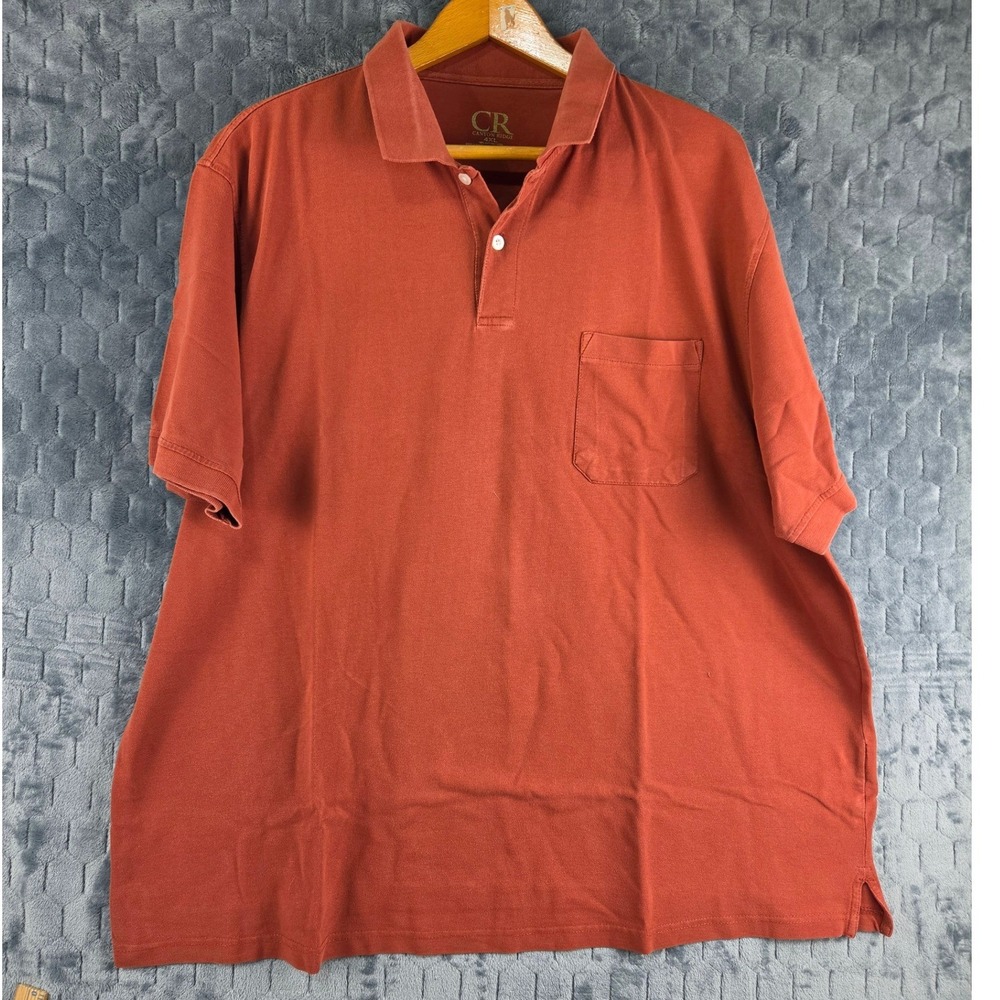 Canyon Ridge Mens 4XL Polo Shirt Burnt Orange Cotton Short Sleeve Chest Pocket